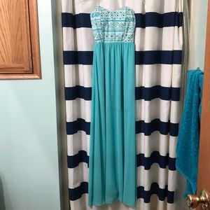 Strapless maxi dress